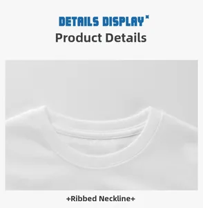 Détail du col en maille côtelée sur le t-shirt blanc en coton à manches longues