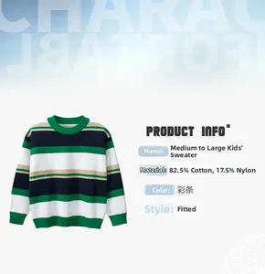 Macro detail of multi-color striped cotton knit sweater with high-quality ribbed collar and cuffs