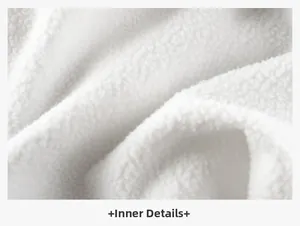 Close-up of soft white fleece lining showing warm and fluffy texture for children's sweatshirt