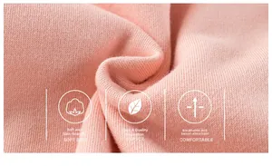Soft pink cotton fabric detail with breathable knit texture and Grade A safety quality