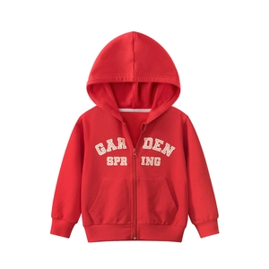 Veste À Capuche Fille Sweatshirt Coton Imprimé Lettres Garden Spring Poche Vêtements Décontractés Pour Enfants