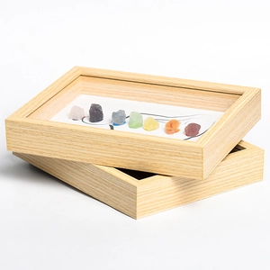 Natural raw crystal stone photo frame with led lighting for desktop home decoration