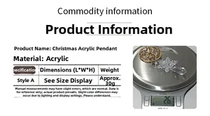 Acrylic snowflake pendant weight measurement on a scale showing 26.1g for Christmas decor