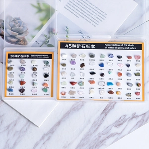 Natural Crystal Mineral Stone Specimen Mixed Semi Gemstones Science Educational Learning Collection For Kids Students