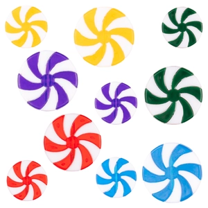 Colorful spiral Christmas candy pendants for festive DIY holiday ornaments and decor