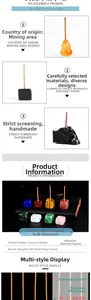 Detailed view of natural crystal incense burners and candle holders in various shapes