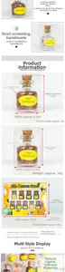 Détails de mini bouteilles de vœux en verre remplies de pierres de cristal naturel colorées