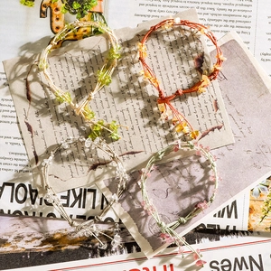 Handgefertigte Boho-Armbänder mit natürlichen Citrin-Kristallsteinen im 4er-Set für Damen