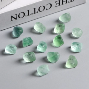Natural raw green fluorite crystal stones for handmade DIY crafts and home decor