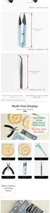DIY jewelry making tool kit featuring carbon steel pliers and tweezers on wood trays