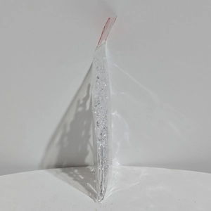 Clear acrylic icicle pendants in transparent red-zip polybag for DIY decor