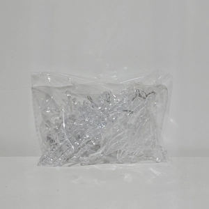 Bulk pack of clear acrylic snowflake pendants with metal rings for Christmas tree decor