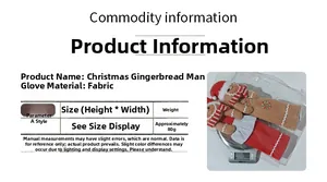 Detailed view of gingerbread man Christmas handle covers being weighed on a scale