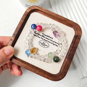 Natur Bergkristall Edelstein Zweireihiges Armband Für Damen Handgemachter Mehrlagiger Energiestein Schmuck Heilgeschenk