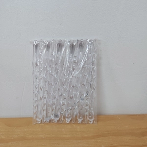 Clear acrylic icicle pendants with twisted texture for Christmas tree decoration set