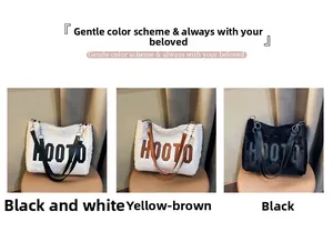 Detailed comparison of three plush tote bags in black, white, and tan faux fur textures