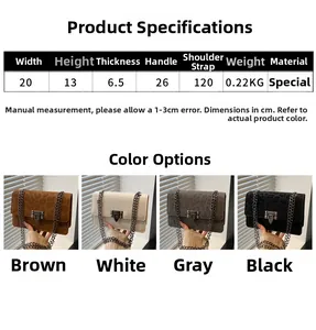 Detailed size specifications and four-color leopard print crossbody bags in a grid view