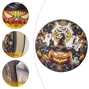 Detailansicht der Halloween-Trommel mit 3-Lagen-Holzstruktur und hochwertigem Druck