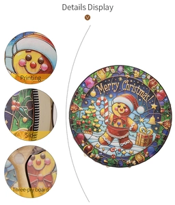 Detail view of the Christmas gingerbread man drum showing 3-ply board and side structure