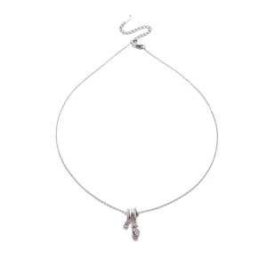 Elegant pineapple pendant necklace with sparkling rhinestones and adjustable silver chain