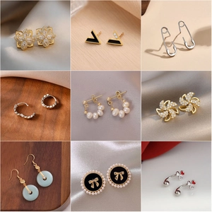 Boucles D'oreilles Papillon Coeur Künstliche Perle Laiton Zircon Français Elégant Niche Asymétrique Bijoux De Mode Femme