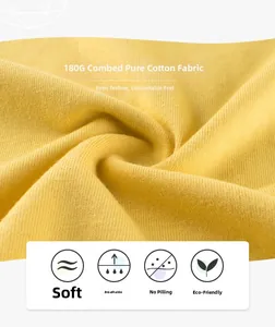 Primo piano del tessuto in cotone pettinato 180G con trama traspirante per magliette bimbi