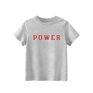 Kids Short Sleeve T-Shirt 100% Cotton Round Neck Letter Print Sporty Casual Soft Breathable Tops For Boys Girls Unisex