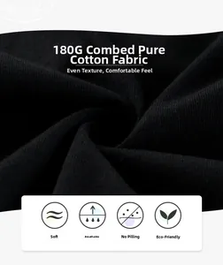 Detail of 180G combed cotton fabric showing smooth texture and soft black fiber quality