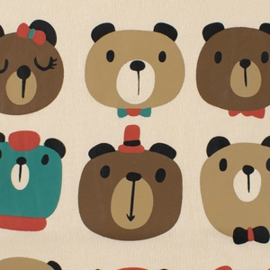 T-shirt enfant à manches courtes avec motif ours mignon sur tissu en coton doux