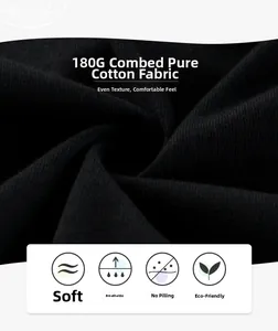 Close-up of 180G combed cotton fabric showing soft texture and breathable black weave