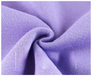 Close-up of soft purple fleece fabric showing dense texture and Class A quality standard