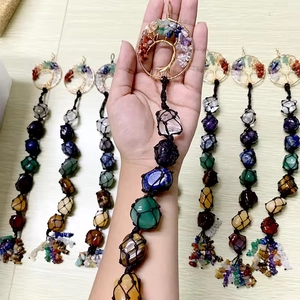 Albero della vita 7 Chakra ciondolo in cristallo con pietre naturali per pareti