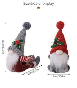 Tableau des tailles détaillé pour les embrasses de rideaux gnome de Noël avec mesures
