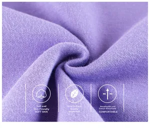 Macro detail of soft purple fleece fabric showing breathable texture and safety grade