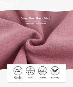 Close-up of soft purple fleece fabric showing breathable and anti-pilling texture