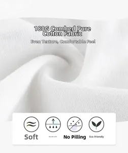 Detailansicht aus 180G gekämmter Baumwolle, atmungsaktive Textur und weiche Fasern
