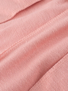 Pantalon de jogging rose pour enfants en coton mélangé avec texture tricotée et coutures