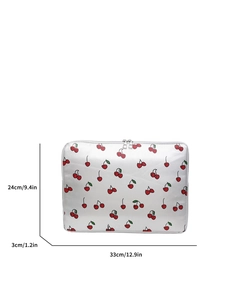 Süße Laptoptasche mit Kirschmuster, Maße 33x24x3cm für 13-Zoll-Notebooks