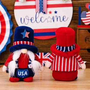 Patriotic USA gnomes with stars and stripes design for Independence Day home decor