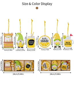 Tableau des tailles détaillé des pendentifs nains citron et de la boîte de rangement