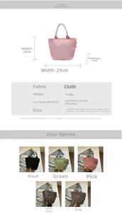 Detaillierte Größentabelle für minimalistische Stofftasche mit exakten Maßen der Tasche