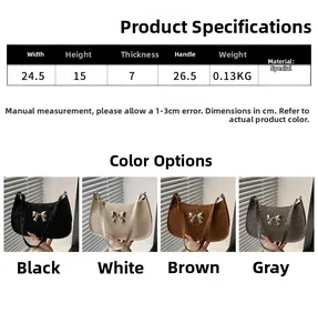 Guide des tailles pour sac léopard avec nœud papillon et options de couleurs