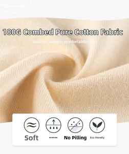Detail of 180G combed cotton fabric showing soft, breathable, and anti-pilling texture