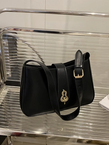 Sac À Épaule Femme Cuir PU Hobo À Sous-Bras Sac À Main Rétro Boucle Dorée Minimaliste Décontracté Sac Bandoulière
