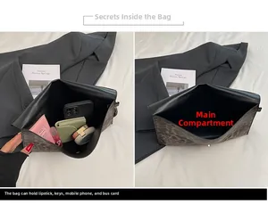 Détail de la pochette intérieure léopard avec doublure spacieuse en tissu noir chic