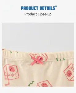 Detail view of elastic waistband with pink bow and cute strawberry juice prints