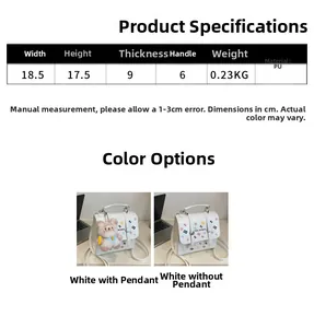 Tableau des tailles détaillé pour le sac à dos en similicuir avec dimensions et poids
