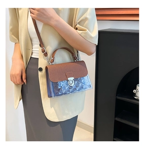 Détail du sac bandoulière en PVC transparent avec rabat en velours et fermoir en métal argent