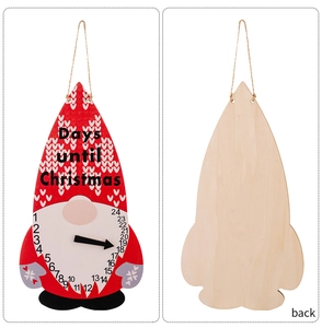 Christmas gnome wooden countdown calendar with rotating pointer and days until Christmas