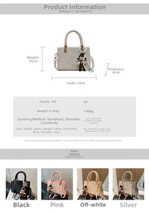 Detailed size specifications for mini crossbody bag with 20x14x8cm dimensions